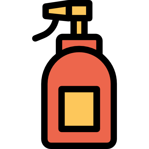 botella de spray Kiranshastry Lineal Color Orange icono