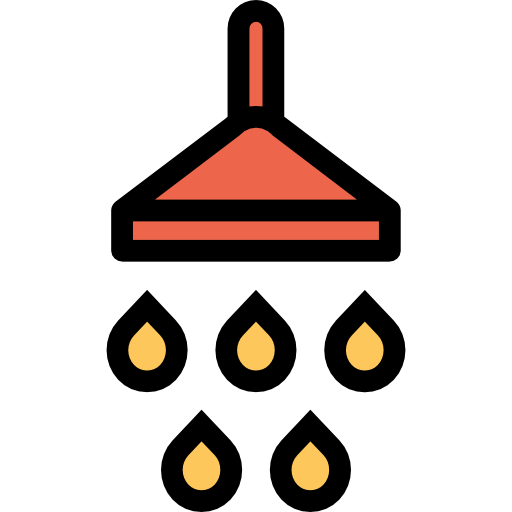 prysznic Kiranshastry Lineal Color Orange ikona