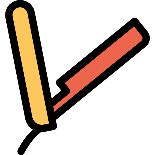 maquinilla de afeitar Kiranshastry Lineal Color Orange icono