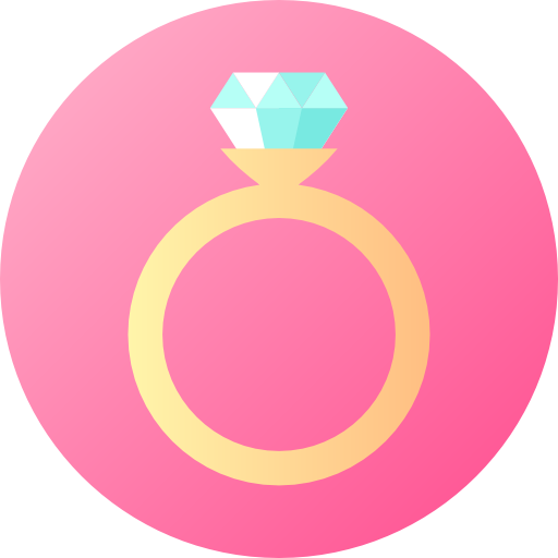 Engagement ring Flat Circular Gradient icon