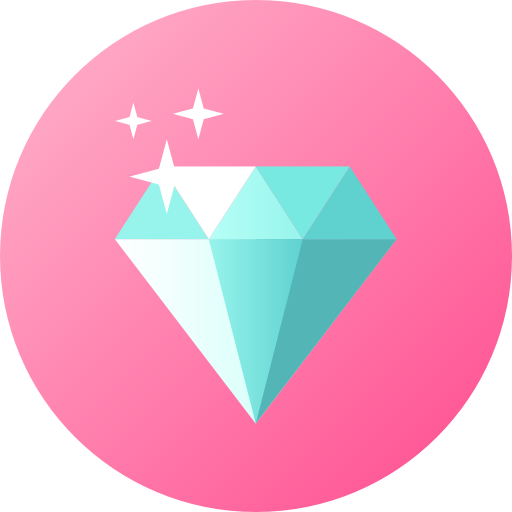 Diamond Flat Circular Gradient icon