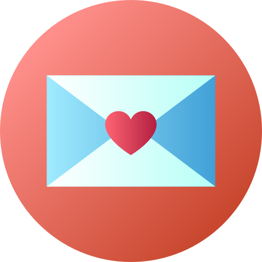Envelope Flat Circular Gradient icon