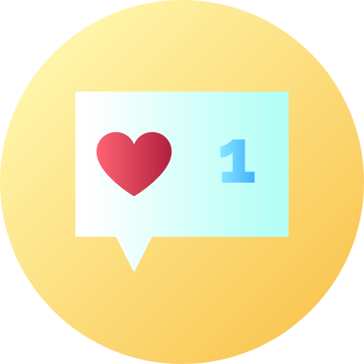 Love message Flat Circular Gradient icon