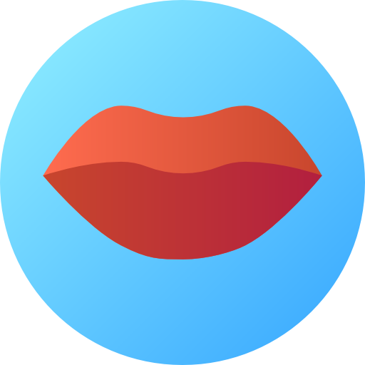 Lips Flat Circular Gradient icon