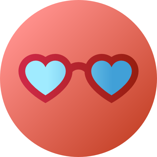 Glasses Flat Circular Gradient icon