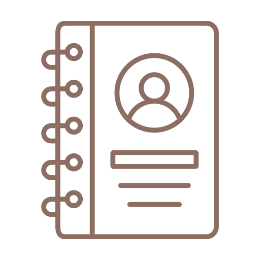 Address book Generic color outline icon