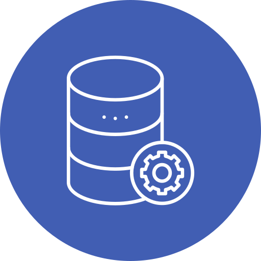 Database Generic color fill icon