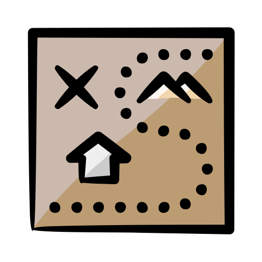 Map Generic color hand-drawn icon