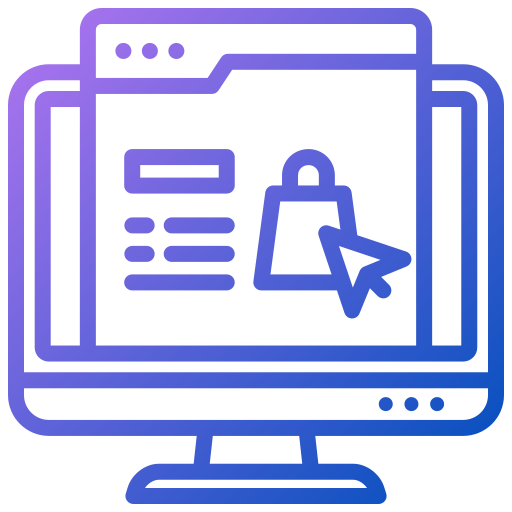 las compras en línea Generic gradient outline icono