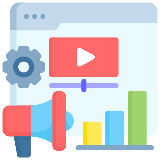 Video advertising Generic color fill icon