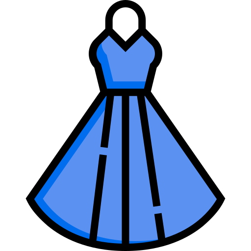 vestido Detailed Straight Lineal color icono