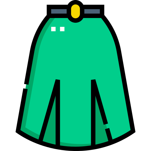 falda Detailed Straight Lineal color icono