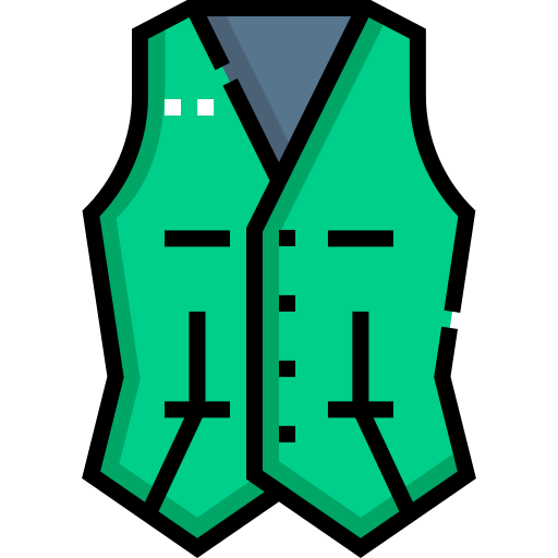 Vest Detailed Straight Lineal color icon