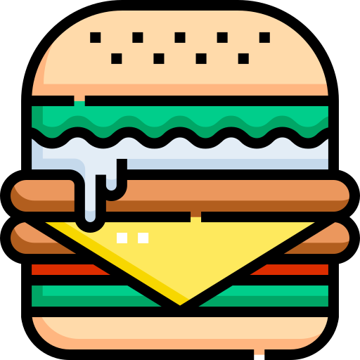 hamburger Detailed Straight Lineal color icoon