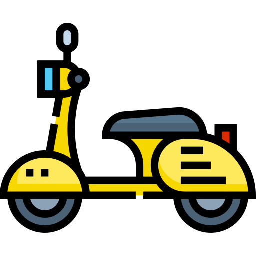 Scooter Detailed Straight Lineal color icon