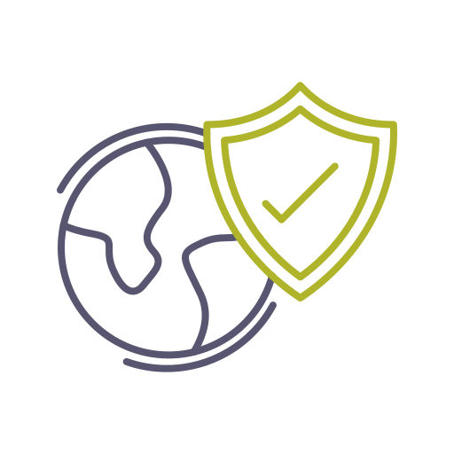 Worldwide security Generic color outline icon