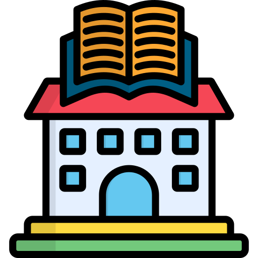 biblioteca pubblica Generic color lineal-color icona