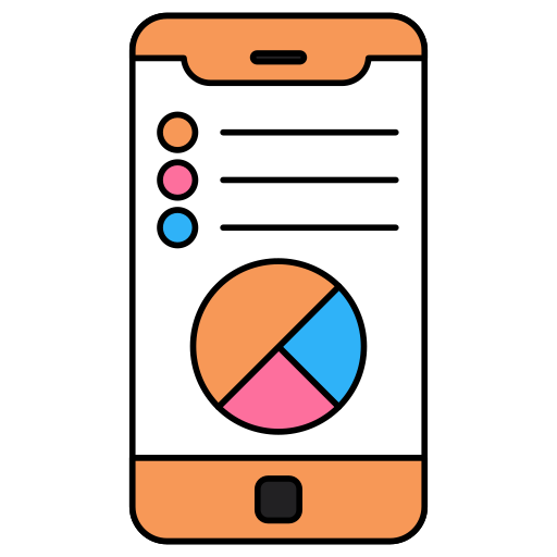 Мобильная аналитика Generic color lineal-color иконка
