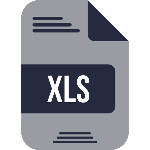 xls 파일 Generic color fill icon
