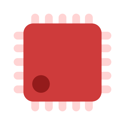 circuito integrato Generic color fill icona