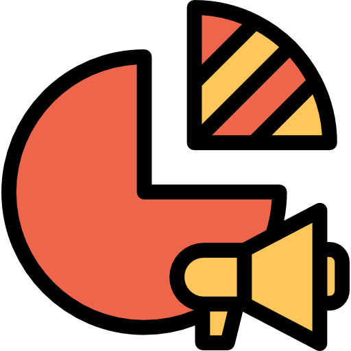 Круговая диаграмма Kiranshastry Lineal Color Orange иконка