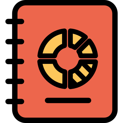 cuaderno Kiranshastry Lineal Color Orange icono