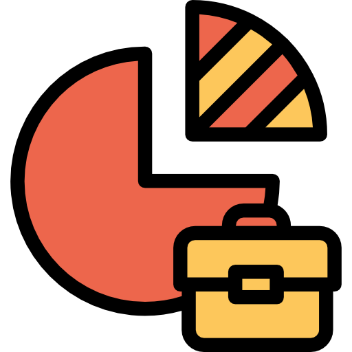 Круговая диаграмма Kiranshastry Lineal Color Orange иконка