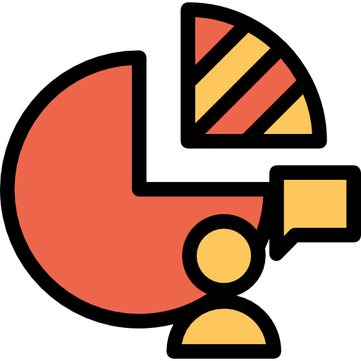grafico a torta Kiranshastry Lineal Color Orange icona