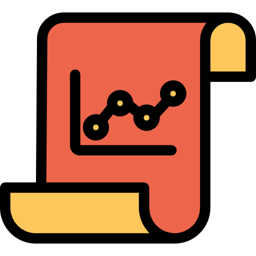 gráfico de linea Kiranshastry Lineal Color Orange icono