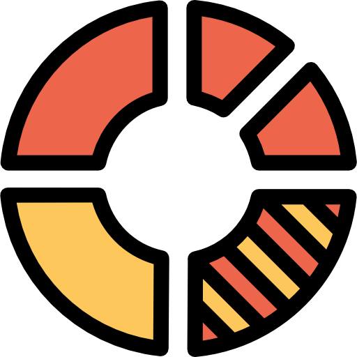 diagramme Kiranshastry Lineal Color Orange Icône