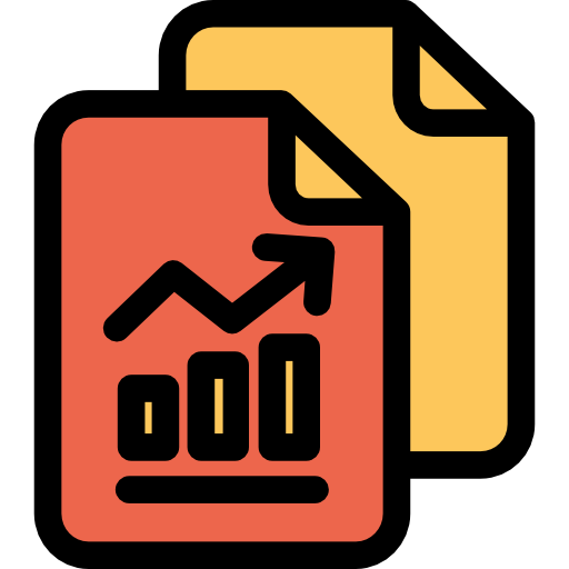 Analytics Kiranshastry Lineal Color Orange icon