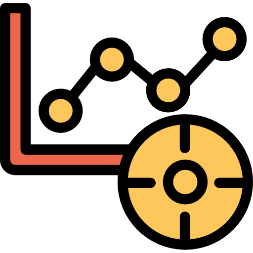 gráfico de linea Kiranshastry Lineal Color Orange icono