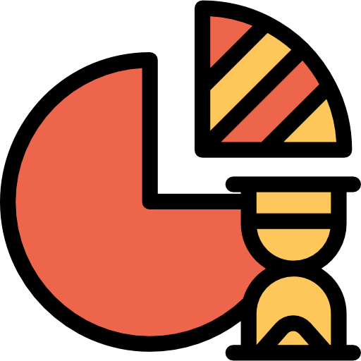 円グラフ Kiranshastry Lineal Color Orange icon