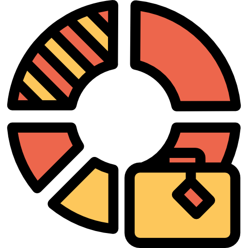diagram Kiranshastry Lineal Color Orange ikona