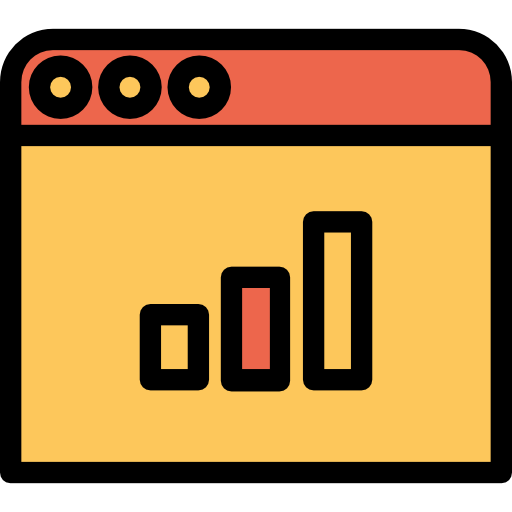 Bar chart Kiranshastry Lineal Color Orange icon
