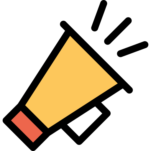 megaphon Kiranshastry Lineal Color Orange icon