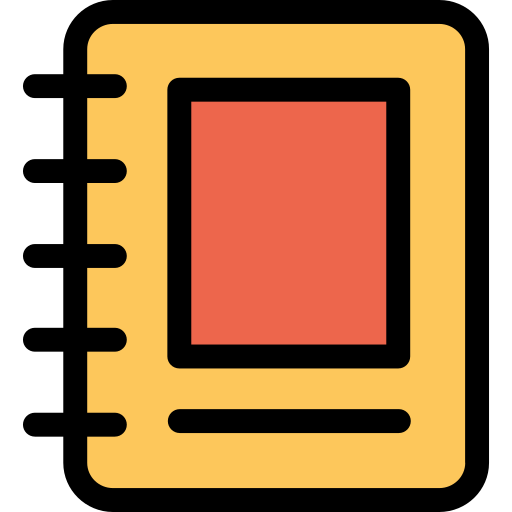 boek Kiranshastry Lineal Color Orange icoon