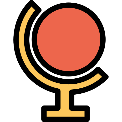 Земной шар Kiranshastry Lineal Color Orange иконка