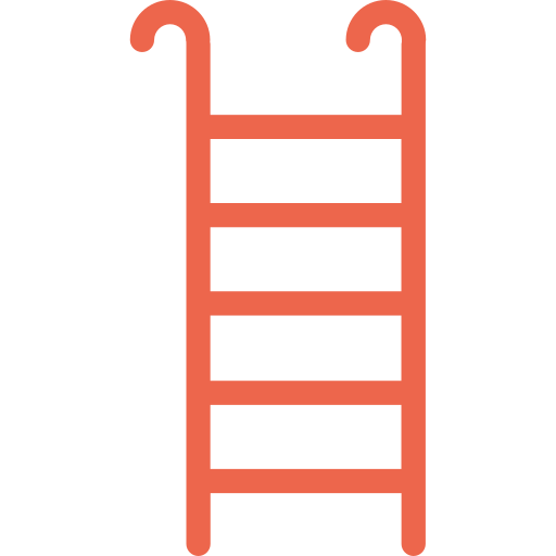 Ladder Kiranshastry Lineal Color Orange icon