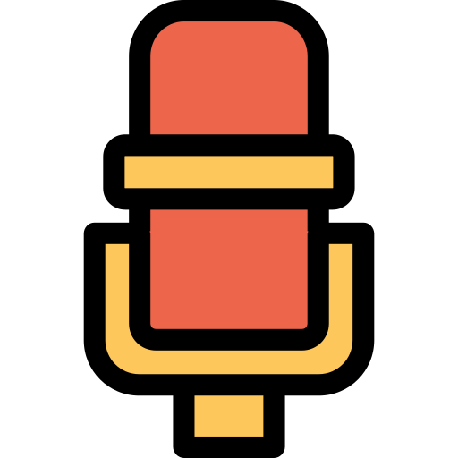 マイクロフォン Kiranshastry Lineal Color Orange icon