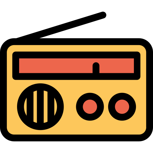 radio Kiranshastry Lineal Color Orange icon