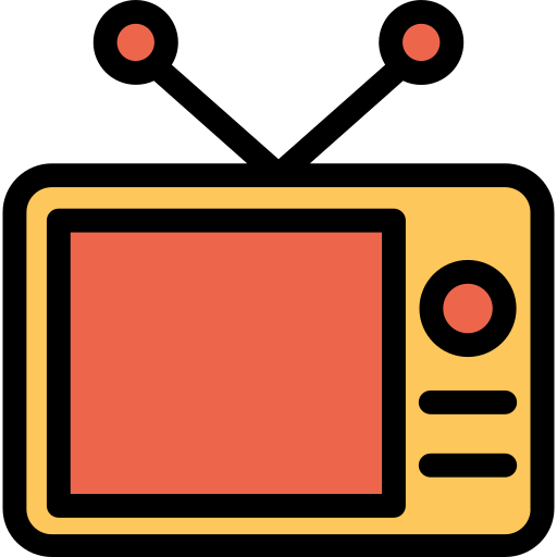 televisión Kiranshastry Lineal Color Orange icono