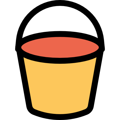 Bucket Kiranshastry Lineal Color Orange icon