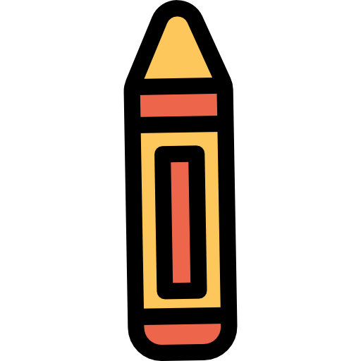 Crayon Kiranshastry Lineal Color Orange icon