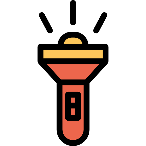 Flashlight Kiranshastry Lineal Color Orange icon