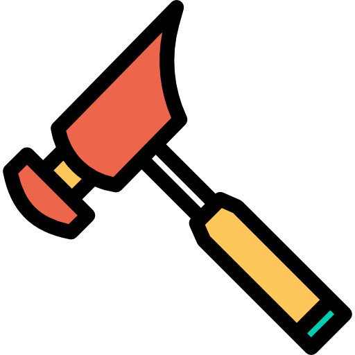 martillo Kiranshastry Lineal Color Orange icono