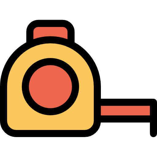 cinta métrica Kiranshastry Lineal Color Orange icono