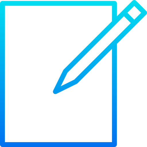Copy writing srip Gradient icon