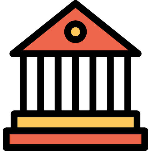 City hall Kiranshastry Lineal Color Orange icon