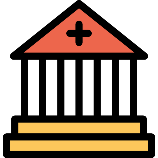 Hospital Kiranshastry Lineal Color Orange icon